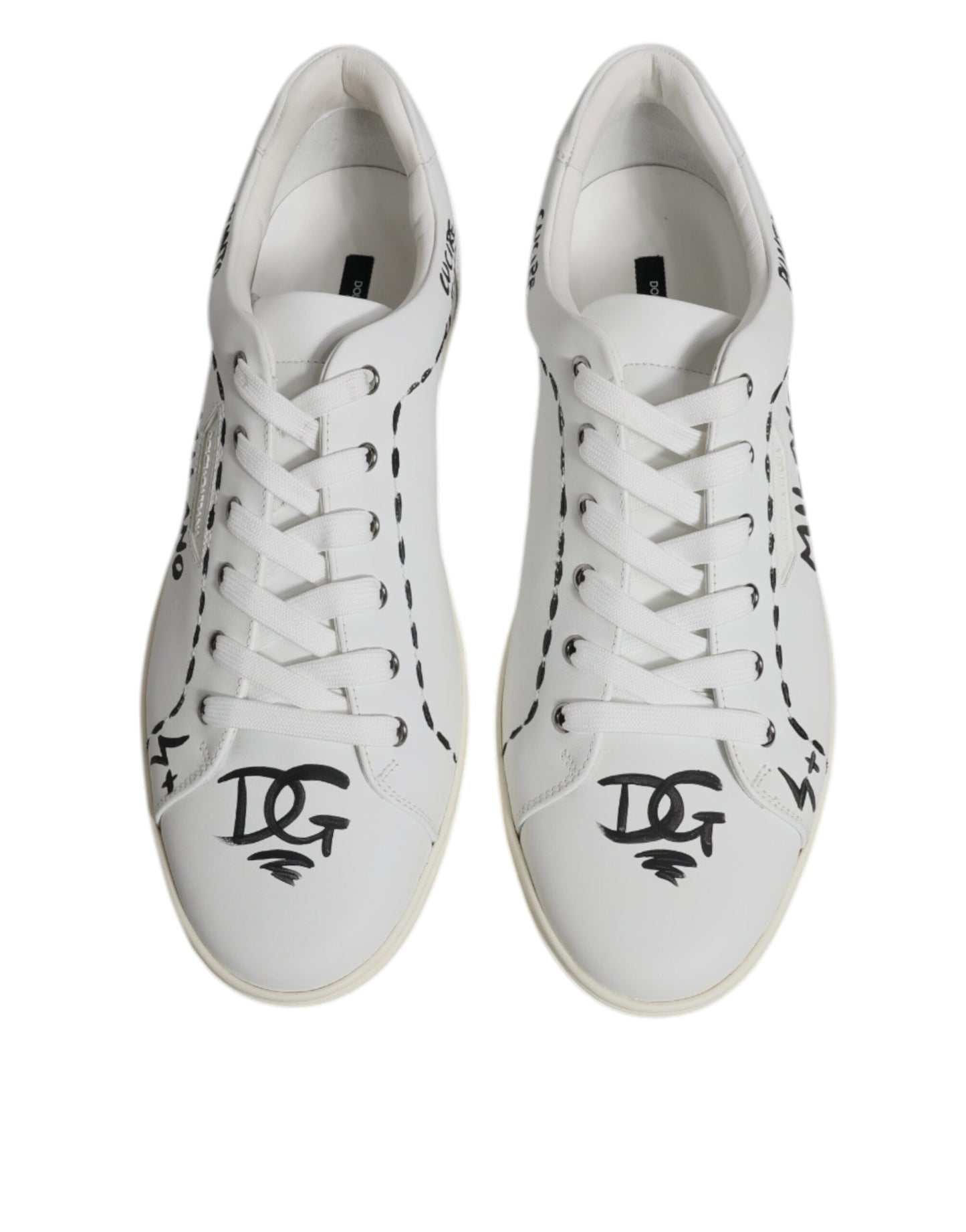 Dolce & Gabbana White Leather Milano Low Top Sneakers Shoes