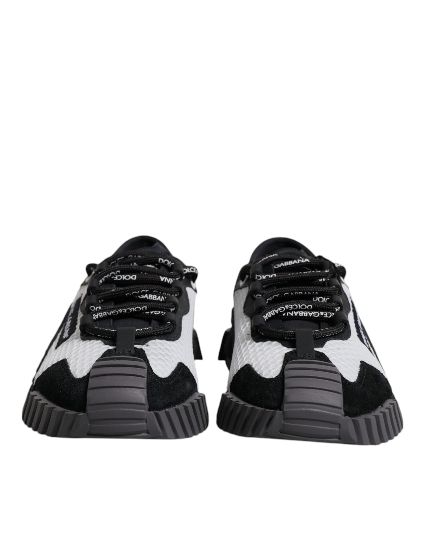 Dolce & Gabbana Black White Mesh NS1 Low Top Sneakers Shoes