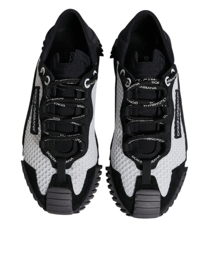 Dolce & Gabbana Black White Mesh NS1 Low Top Sneakers Shoes