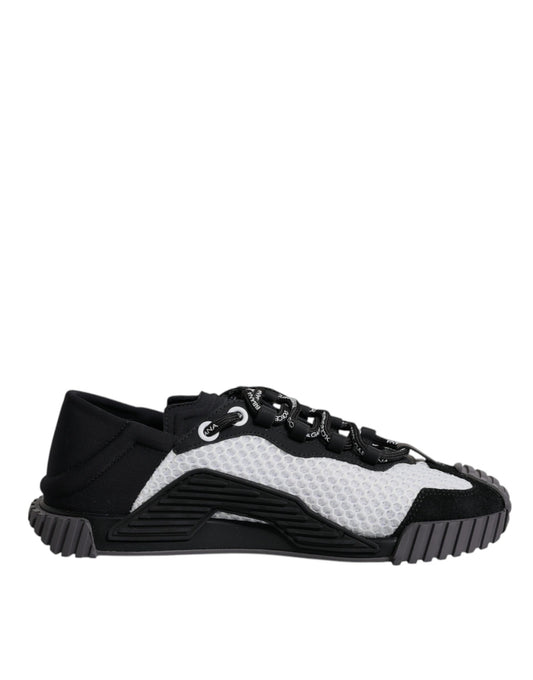 Dolce & Gabbana Black White Mesh NS1 Low Top Sneakers Shoes