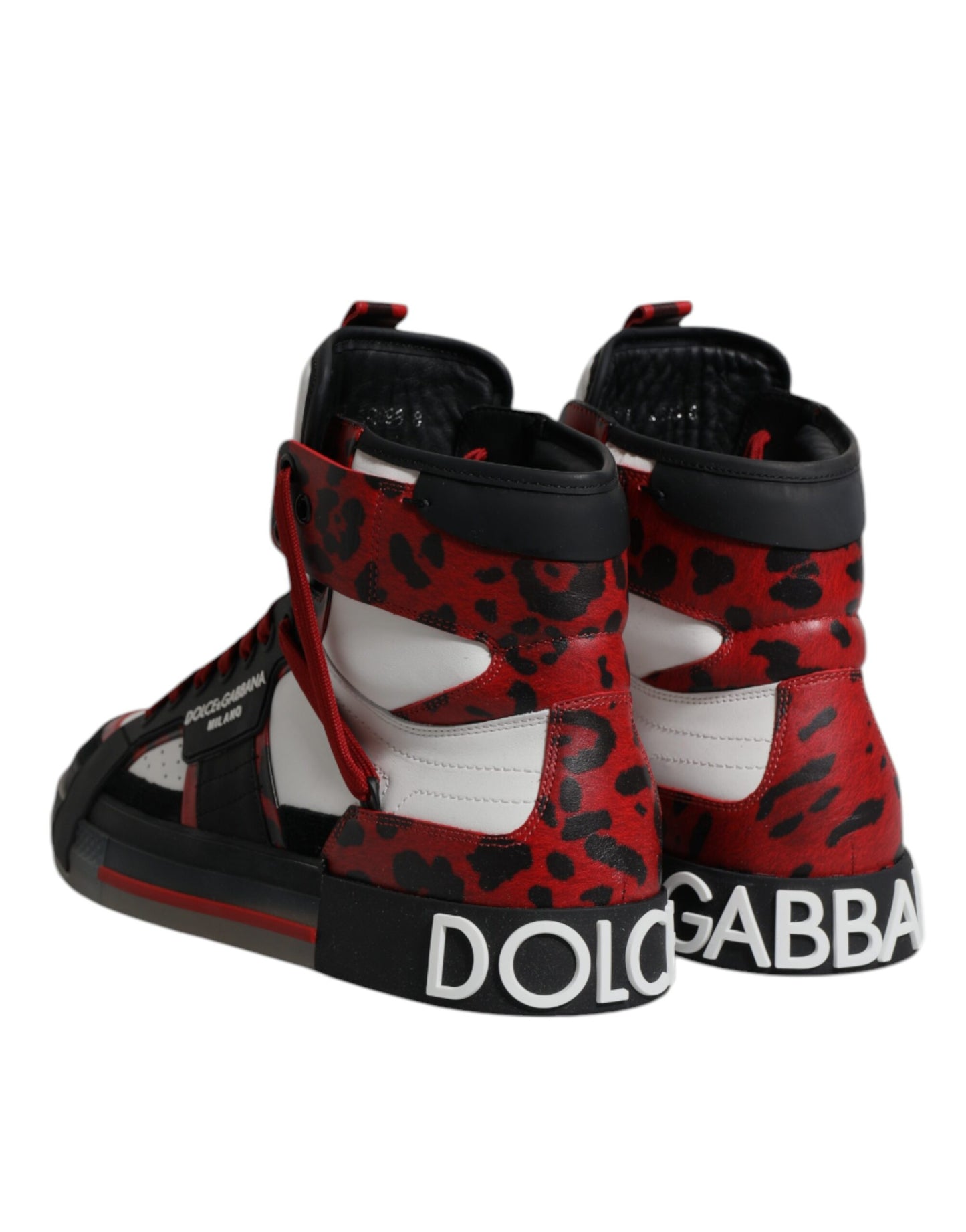 Dolce & Gabbana Multicolor Leather High Top Sneakers Shoes