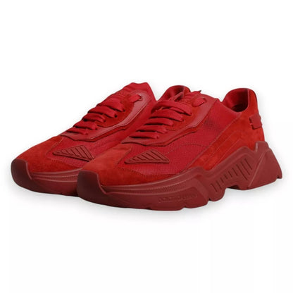 Dolce & Gabbana Red Leather Daymaster Low Top Sneakers Shoes