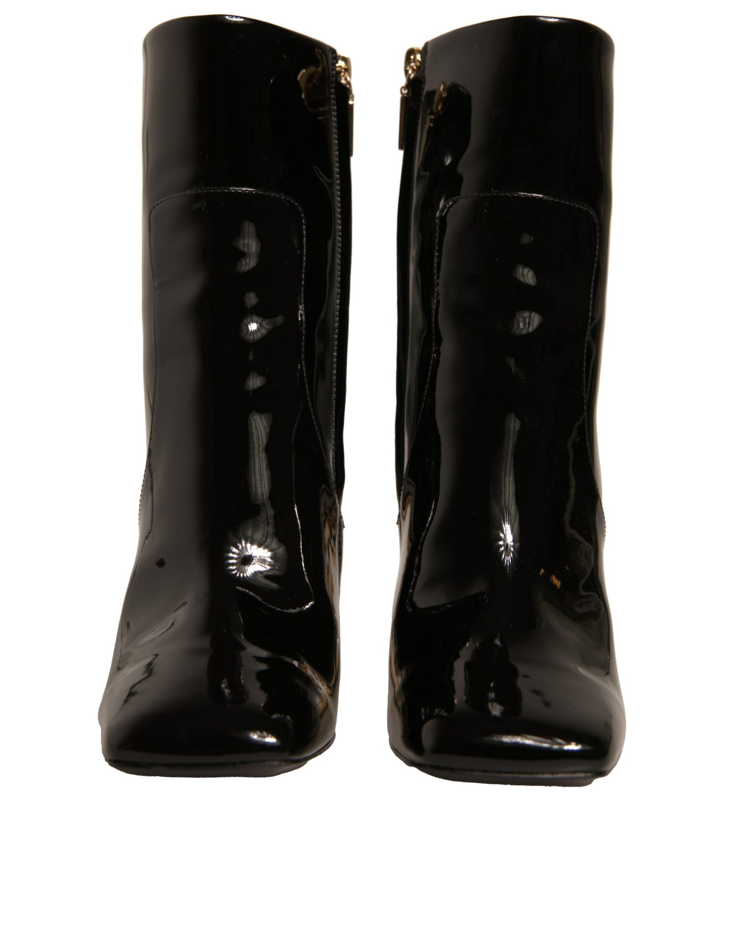 Dolce & Gabbana Black Jackie Leather Mid Calf Boots Shoes