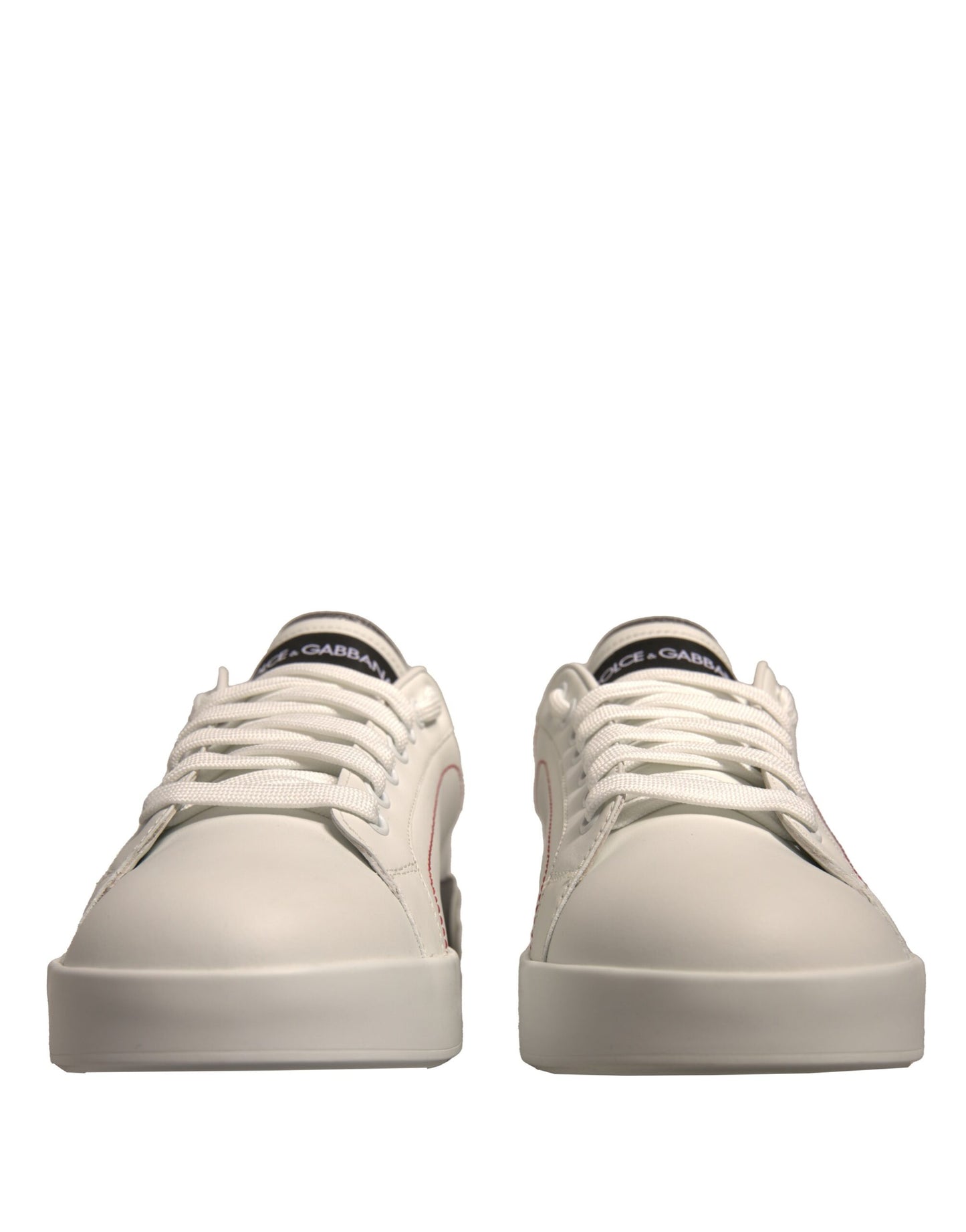 Dolce & Gabbana White Leather Classic Low Top Sneakers Shoes