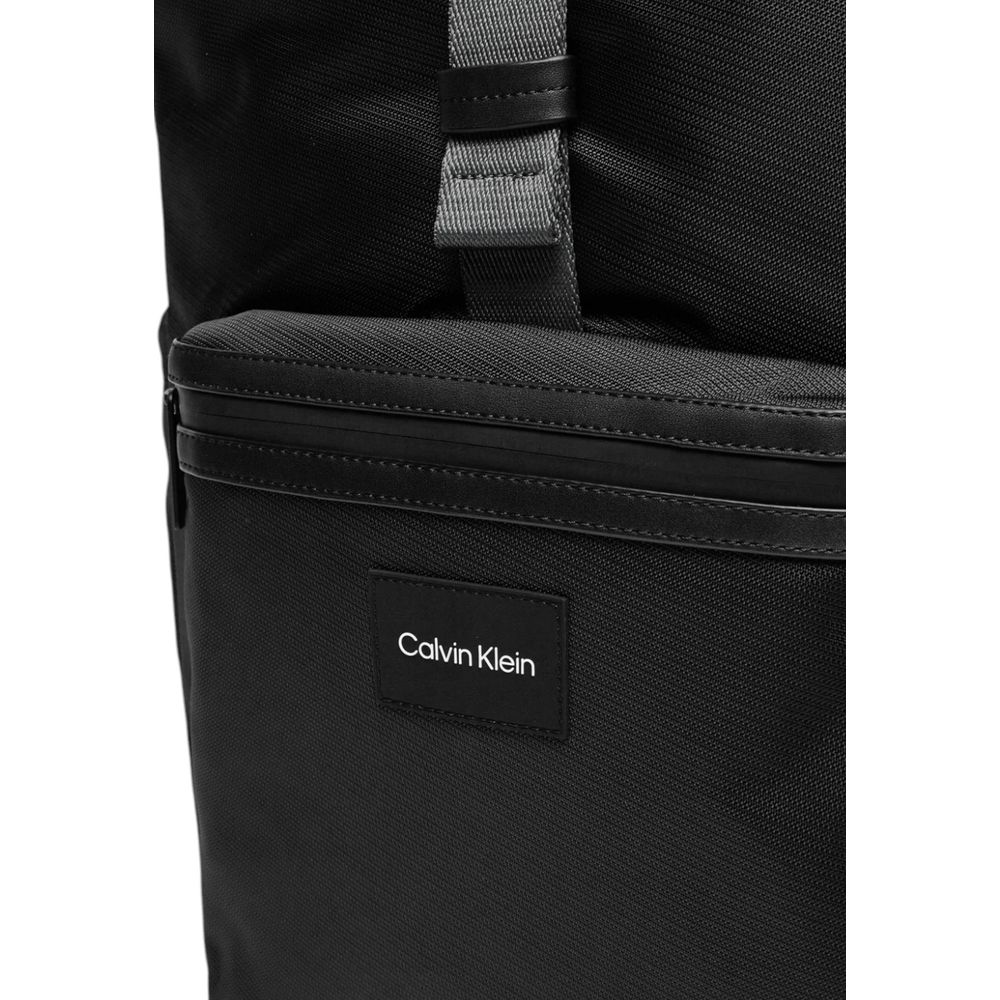 Calvin Klein Black Recycled Polyester Backpack