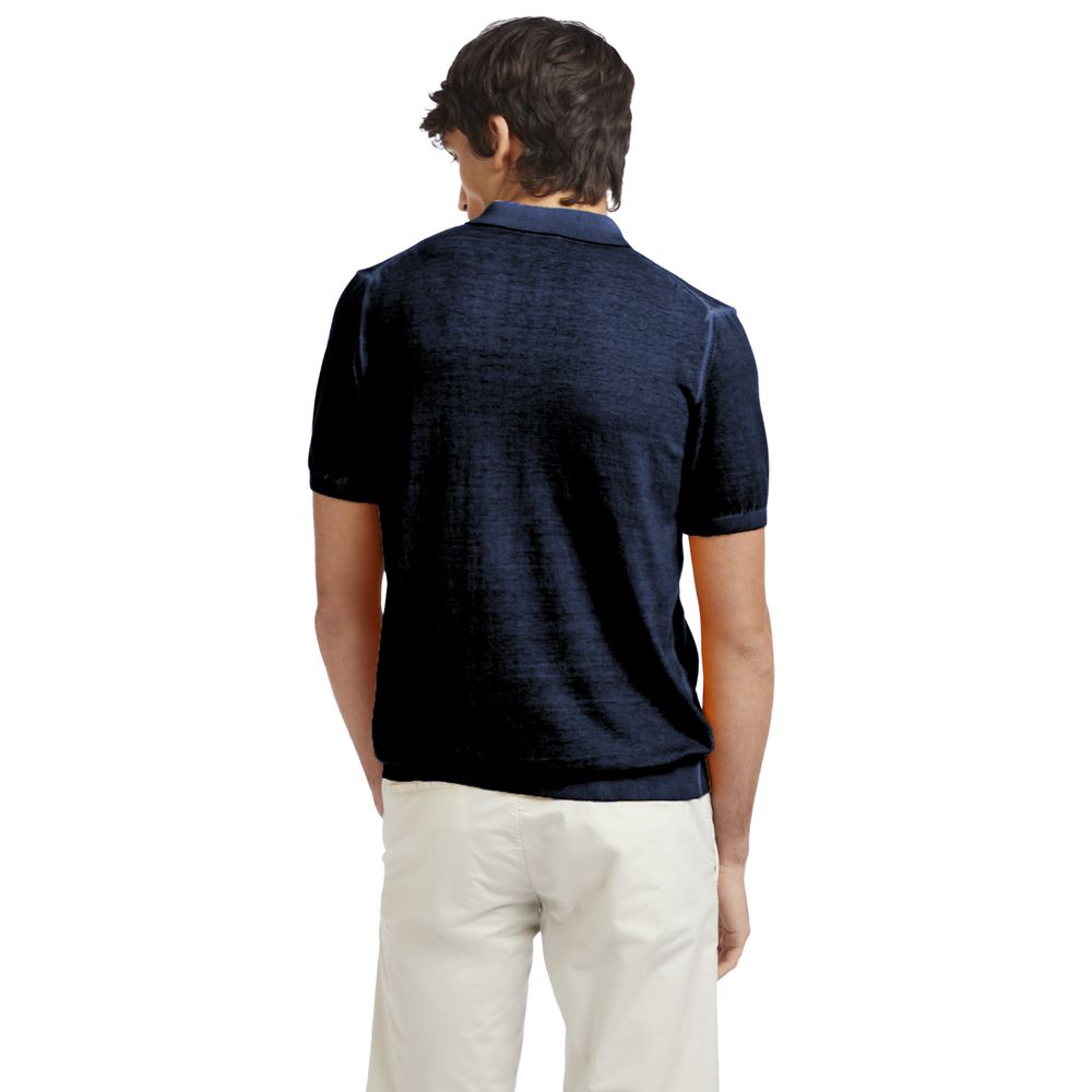 AT.P.CO Blue Cotton Polo Shirt