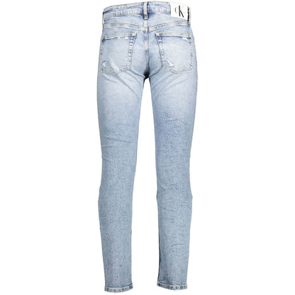 Calvin Klein Light Blue Cotton Men Jeans