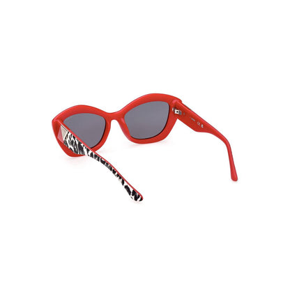 Guess Jeans Red Injected Plastic Women Sunglass