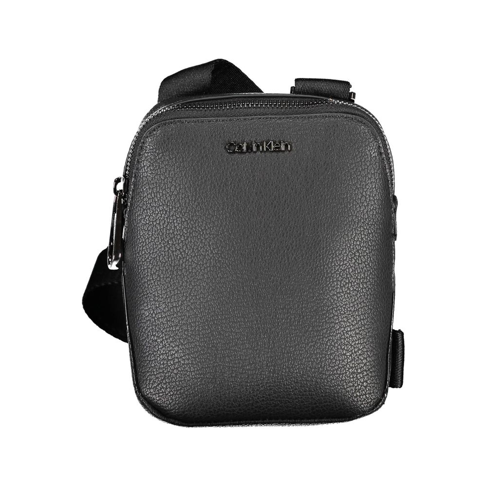 Calvin Klein Sleek Black Shoulder Bag with Logo Detail