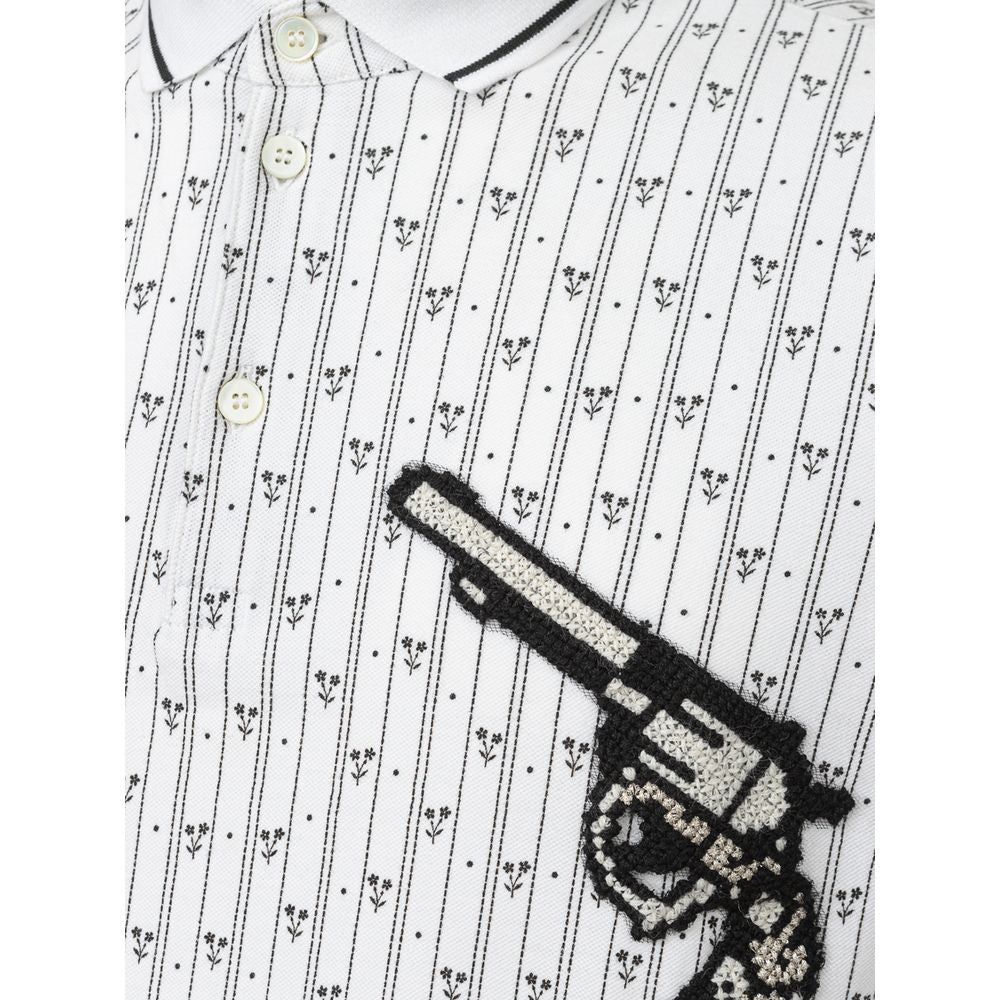 Dolce & Gabbana White Cotton Polo Shirt