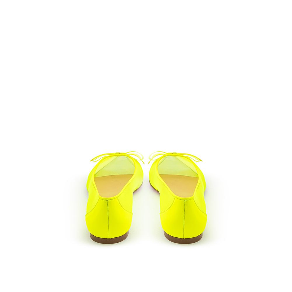 Christian Louboutin Sunshine Yellow Mesh Flat Elegance