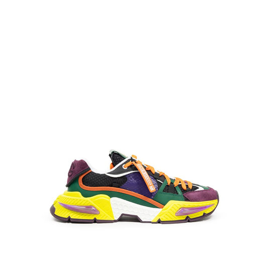 Dolce & Gabbana Multicolor Leather E Fabric Sneaker