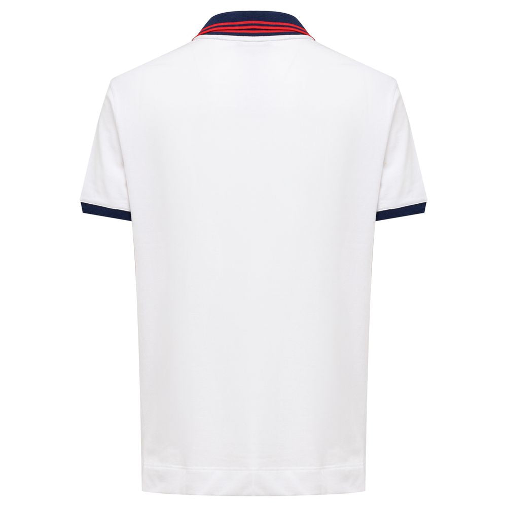 Fendi White Cotton Polo Shirt