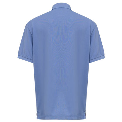 Canali Light Blue Cotton Polo Shirt