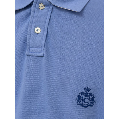 Canali Light Blue Cotton Polo Shirt