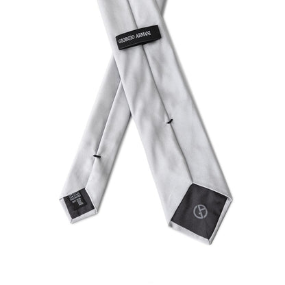 Giorgio Armani Silver Silk Ties & Bowty