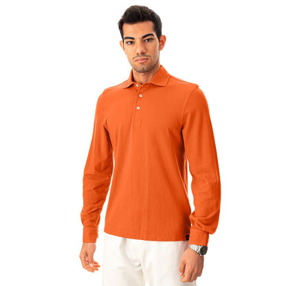 Gran Sasso Elegant Orange Cotton Polo for Men