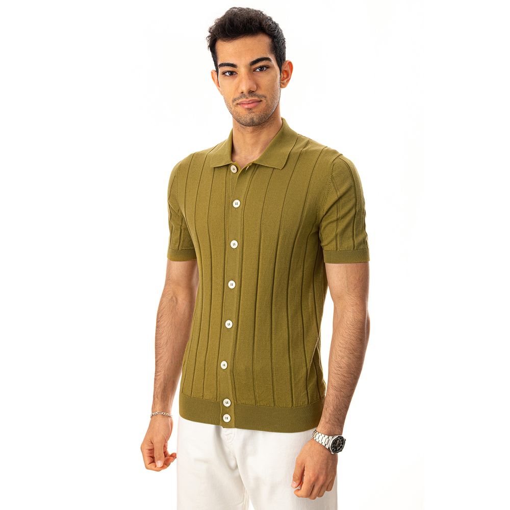 Gran Sasso Elegant Green Cotton T-Shirt for Men