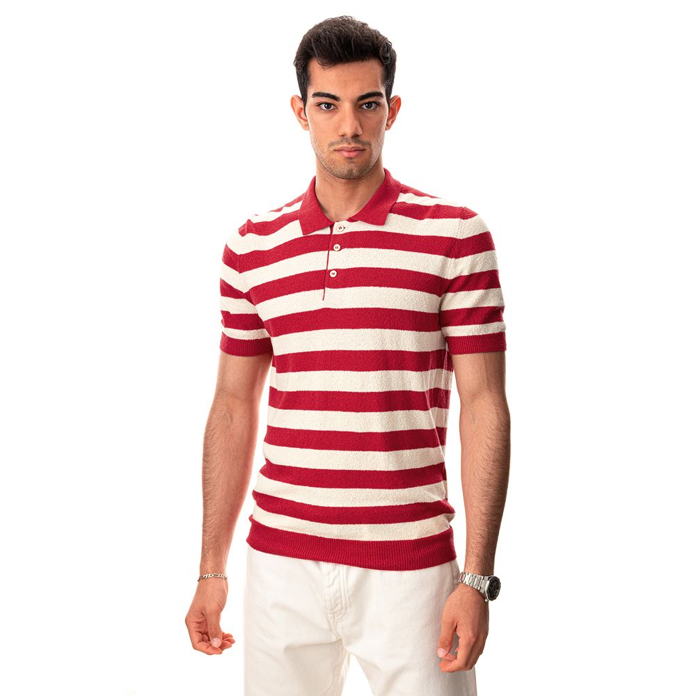 Gran Sasso Elegant Cotton Polo Shirt in Vibrant Red