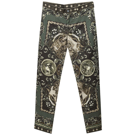 Dolce & Gabbana Green Cotton Jeans & Pant