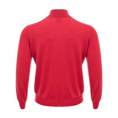 Gran Sasso Elegant Crimson Wool T-Shirt for Men