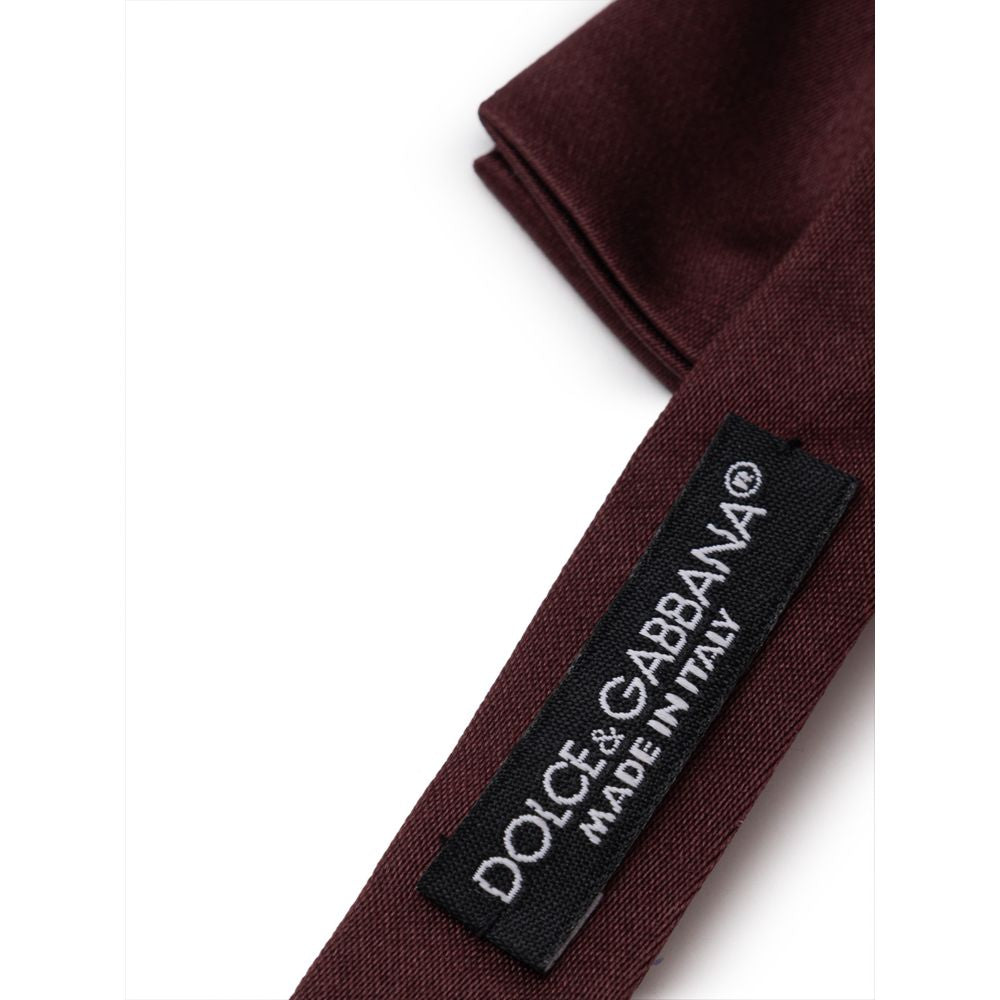 Dolce & Gabbana Burgundy Silk Ties & Bowty