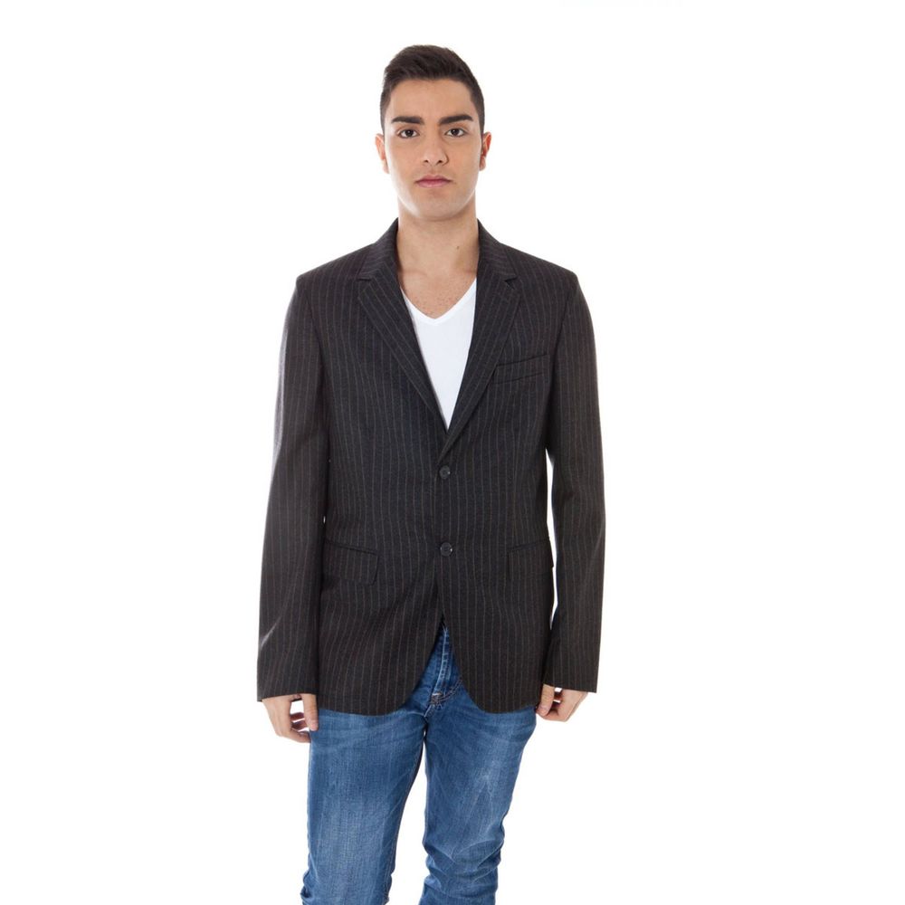 Calvin Klein Gray Wool Men Jacket