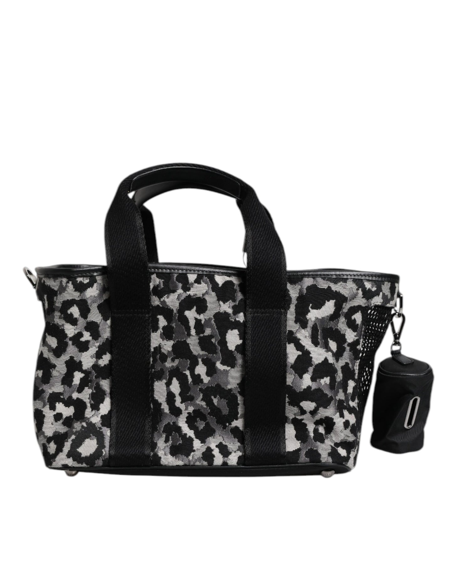 Dolce & Gabbana Multicolor Leopard Print Pet Carry Logo Plaque Bag