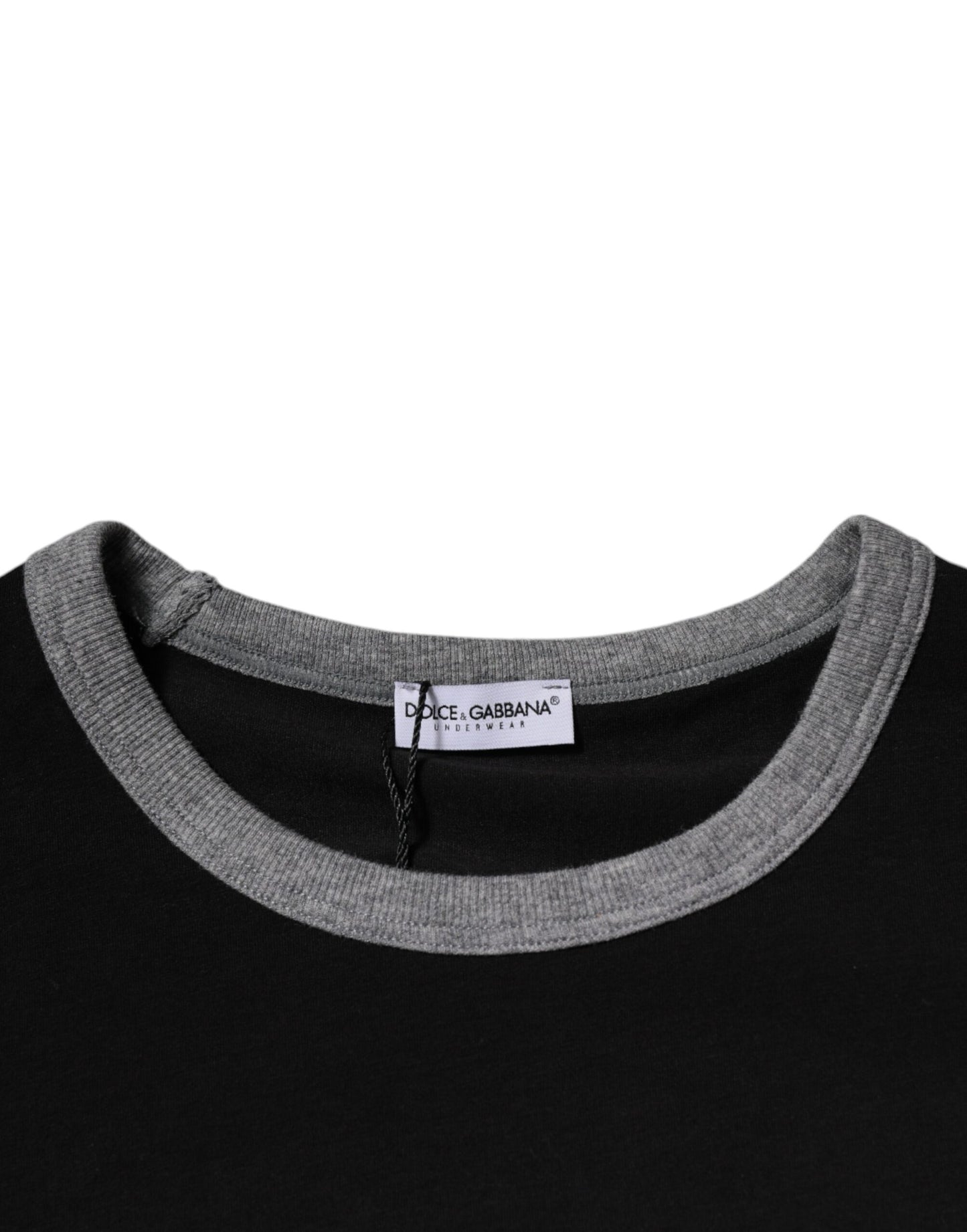 Dolce & Gabbana Black Cotton DG Sport Crew Neck T-shirt