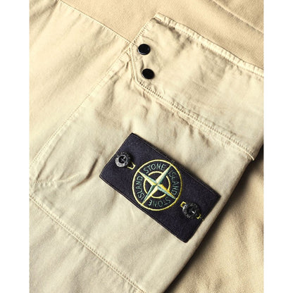 Stone Island Beige Cotton Men Cargo Trouser