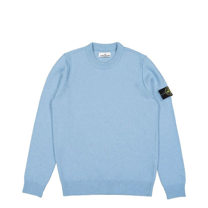 Stone Island Light Blue Wool Sweater