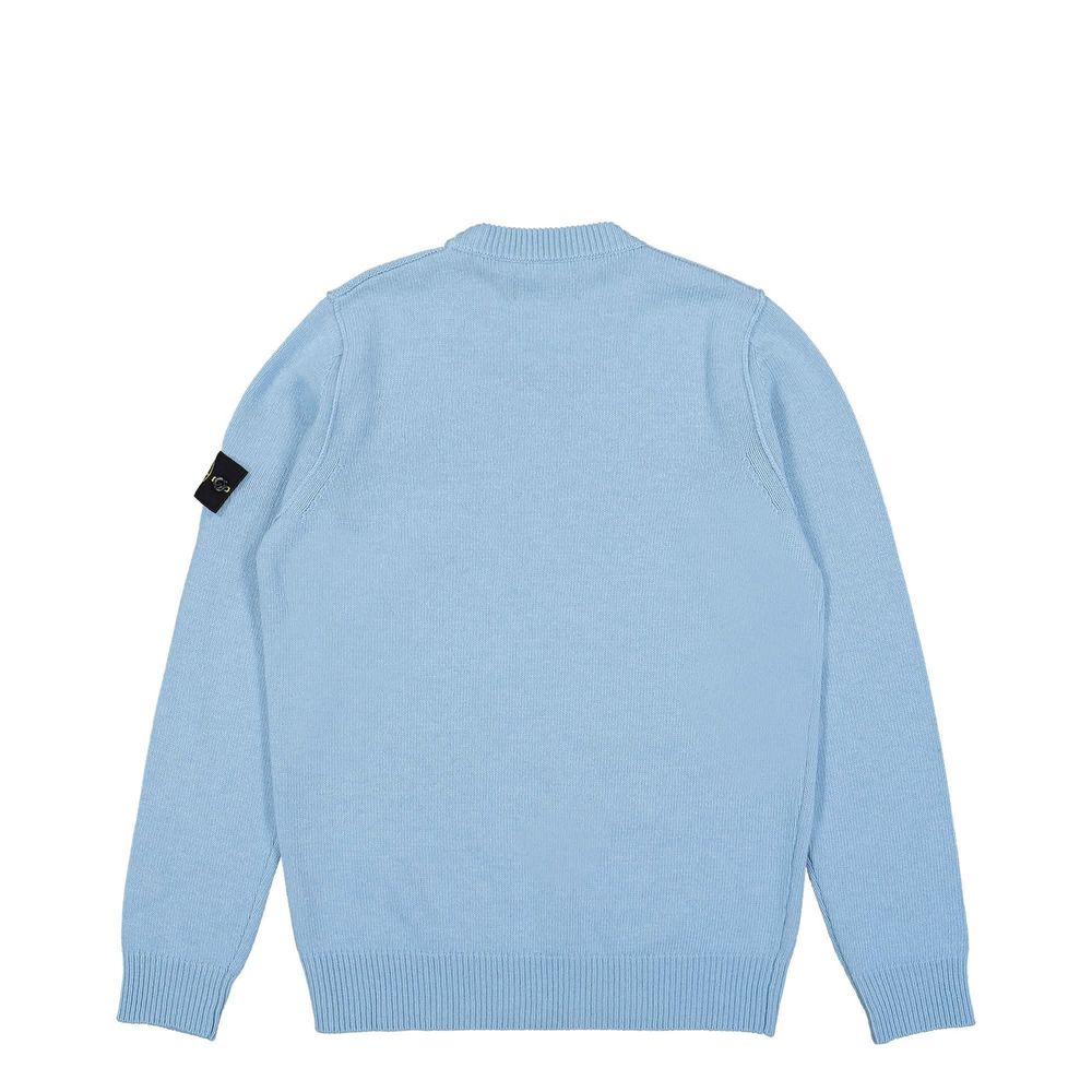 Stone Island Light Blue Wool Sweater