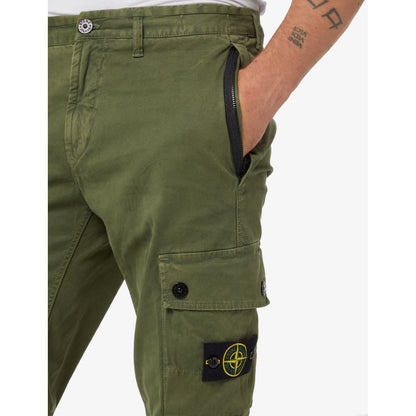 Stone Island Green Cotton Jeans & Pant