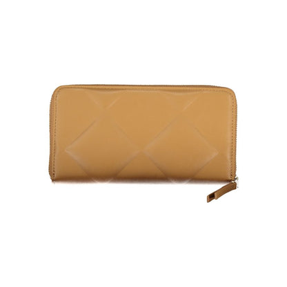 Calvin Klein Elegant Brown Polyester Wallet with RFID Block