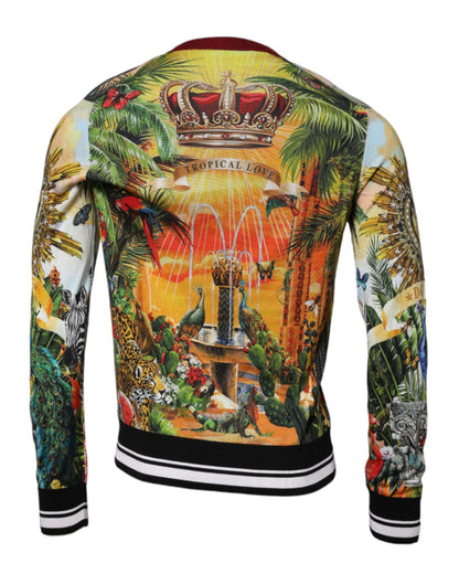 Dolce & Gabbana Multicolor Jungle DG King Pullover Sweater