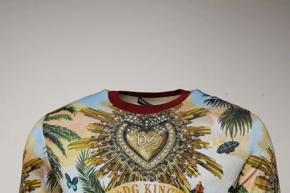 Dolce & Gabbana Multicolor Jungle DG King Pullover Sweater