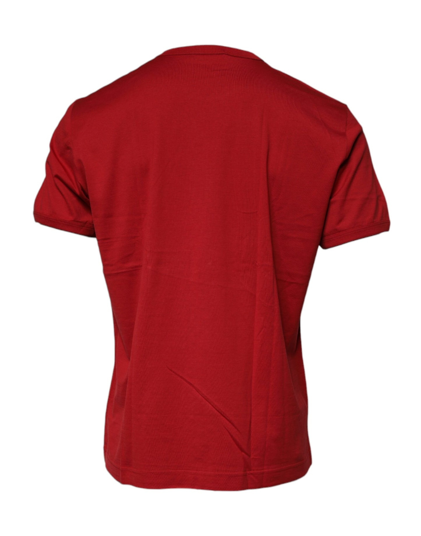 Dolce & Gabbana Red Crown Bee Cotton Men Crew Neck T-shirt