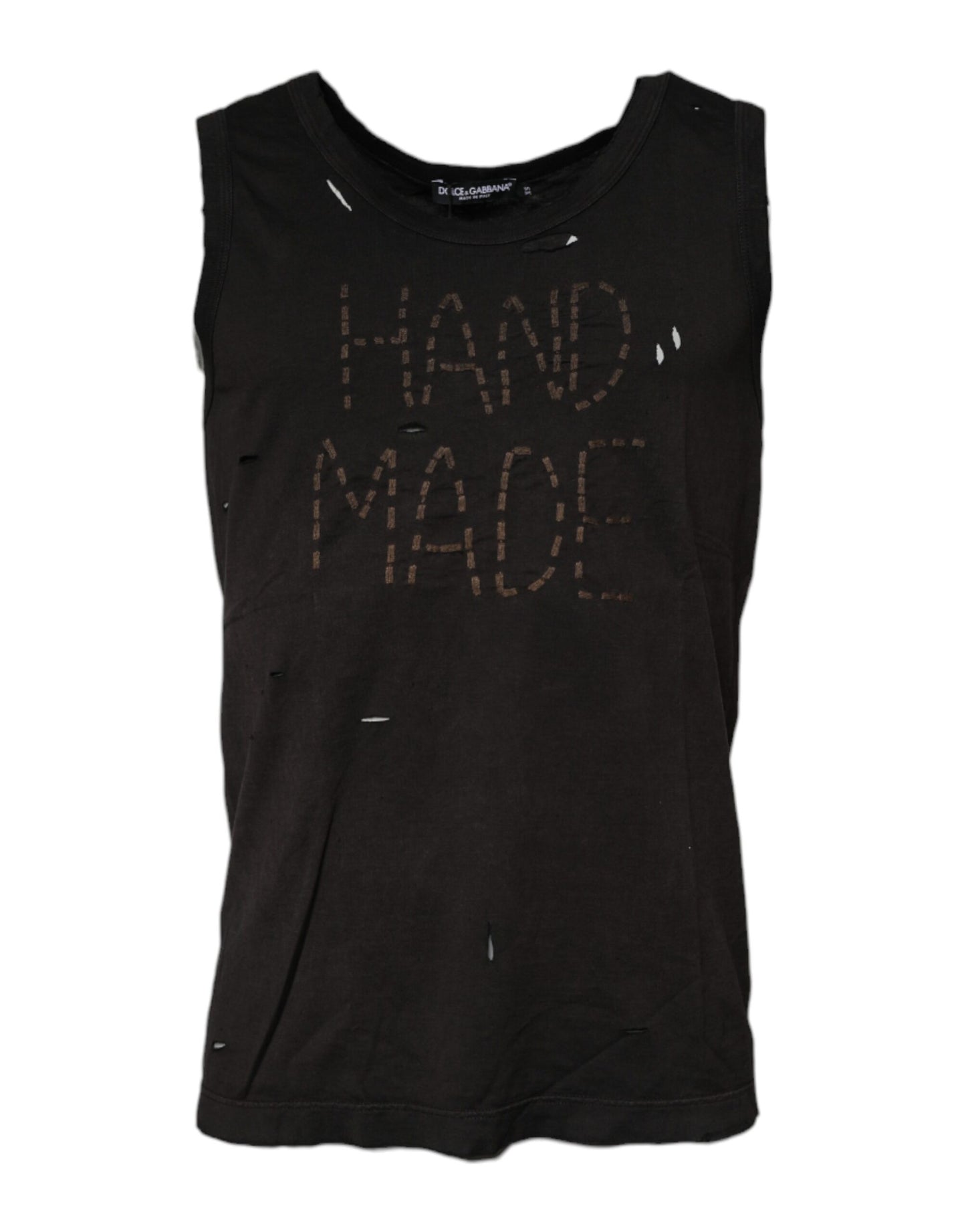 Dolce & Gabbana Black Sleeveless Round Neck Tank T-shirt