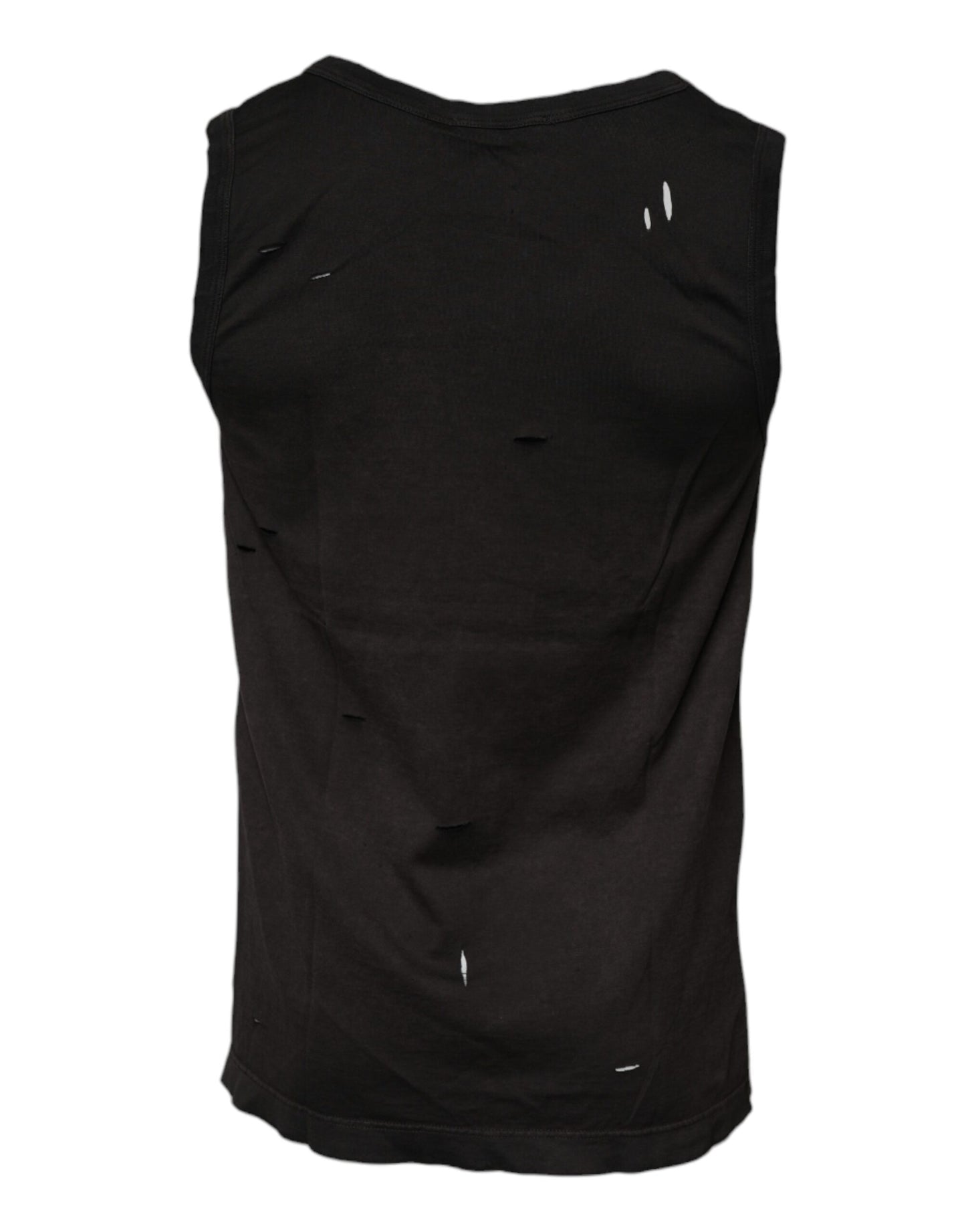 Dolce & Gabbana Black Sleeveless Round Neck Tank T-shirt