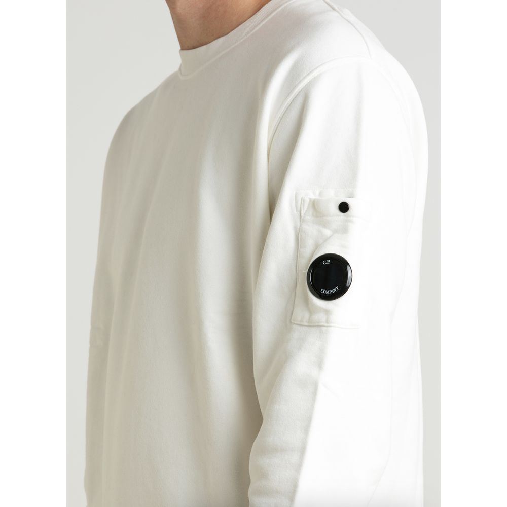 C.P. Company White Cotton Sweater