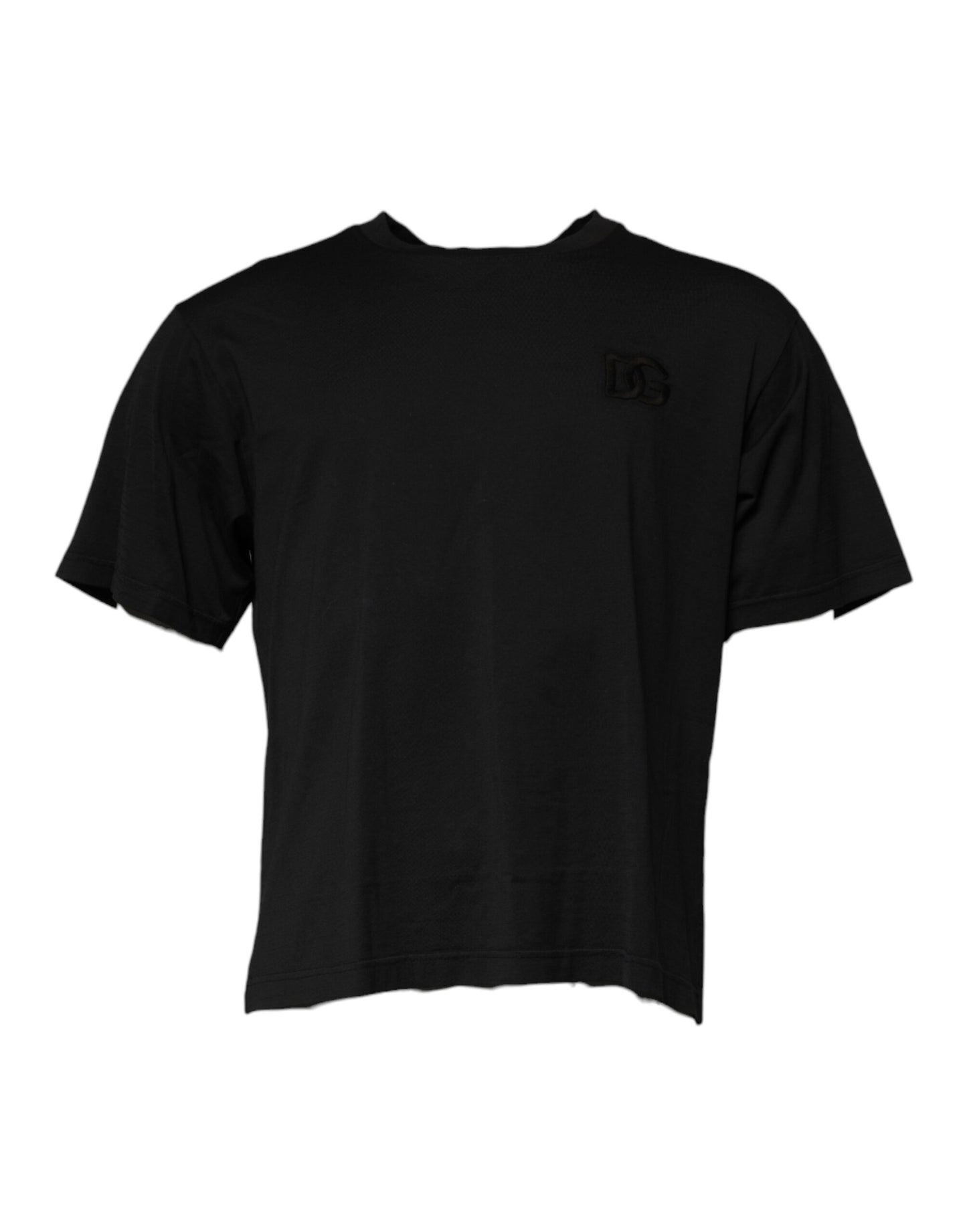 Dolce & Gabbana Black DG Logo Cotton Crew Neck T-shirt