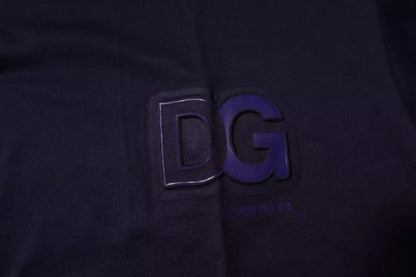 Dolce & Gabbana Navy Blue DG Logo Cotton Crew Neck T-shirt