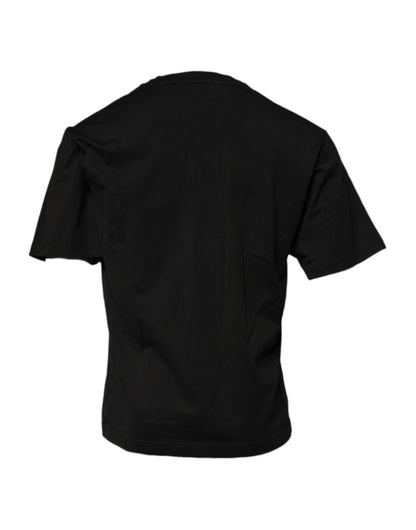 Dolce & Gabbana Black DG Logo Cotton Crew Neck T-shirt