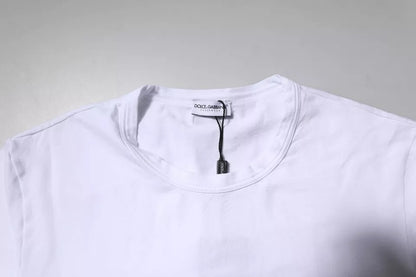 Dolce & Gabbana White Cotton Stretch Crewneck Underwear T-shirt