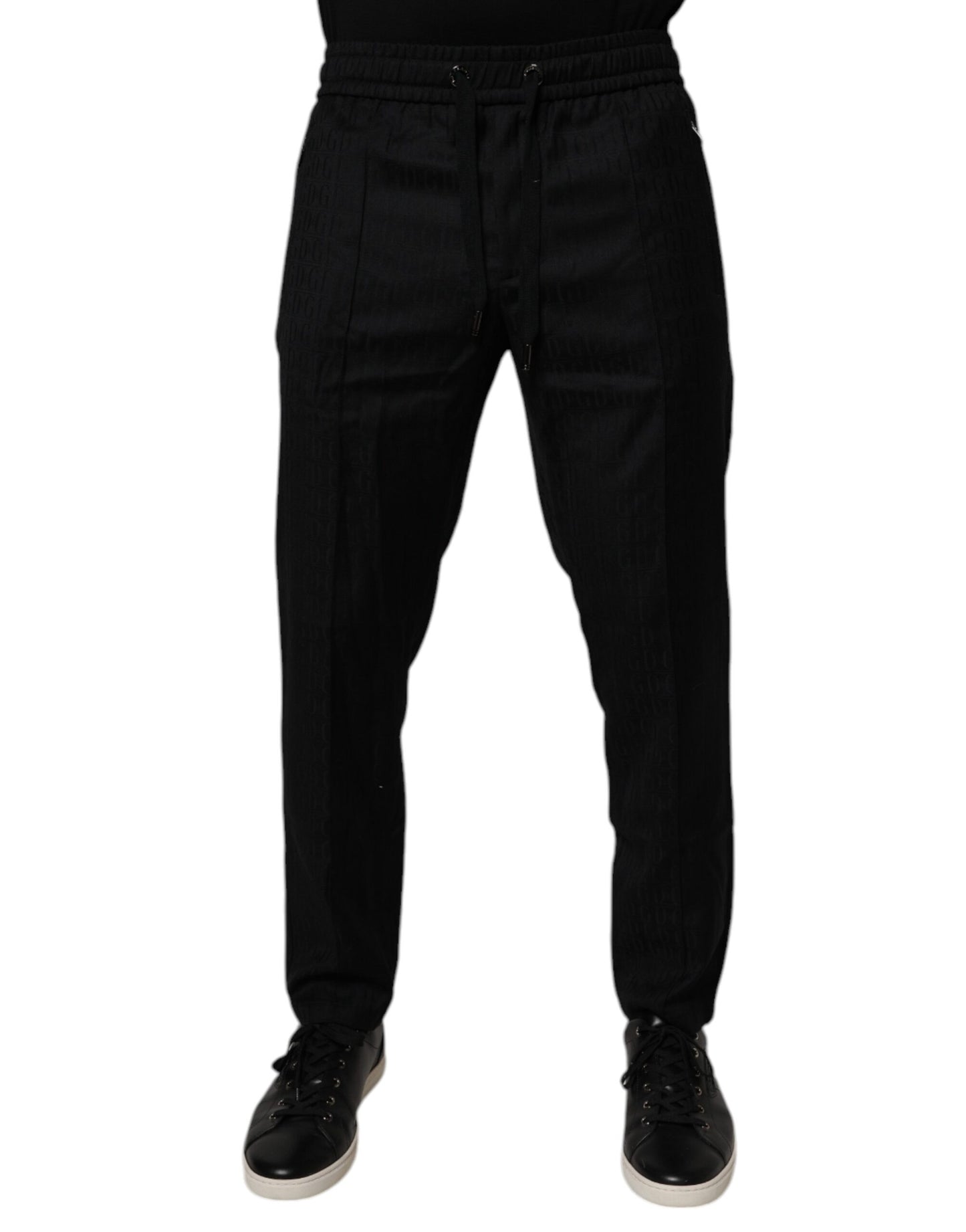 Dolce & Gabbana Black Wool Jogger Jogging Pants