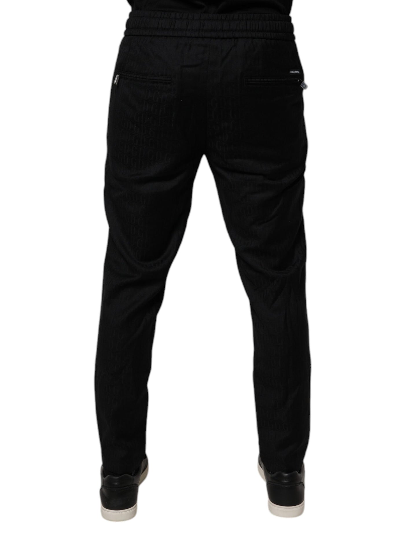 Dolce & Gabbana Black Wool Jogger Jogging Pants