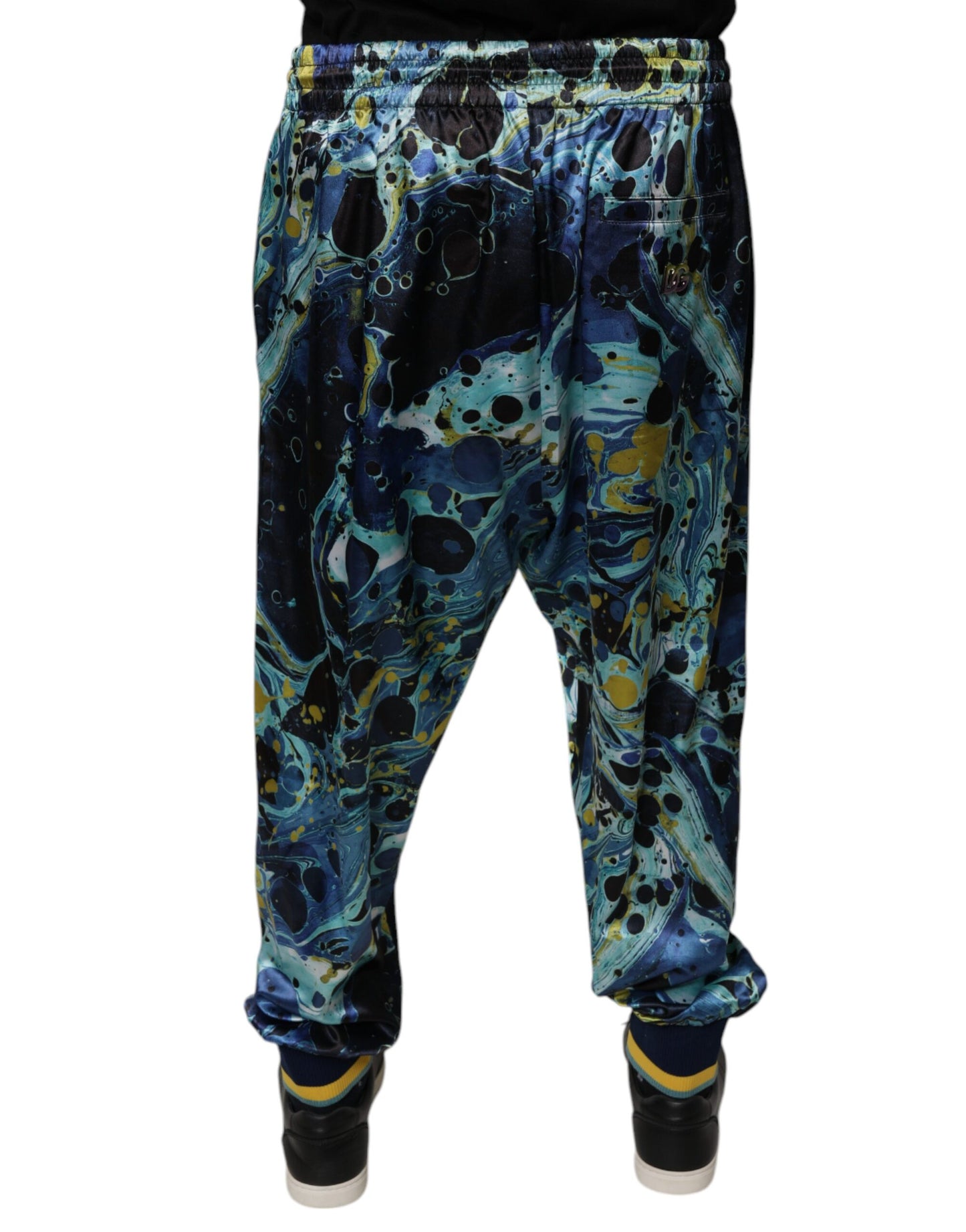 Dolce & Gabbana Multicolor Marble Print Jogger Men Sweatpants Pants