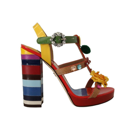 Dolce & Gabbana Multicolor Cotton Sandal