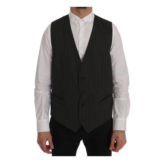 Dolce & Gabbana Gray Wool Vest