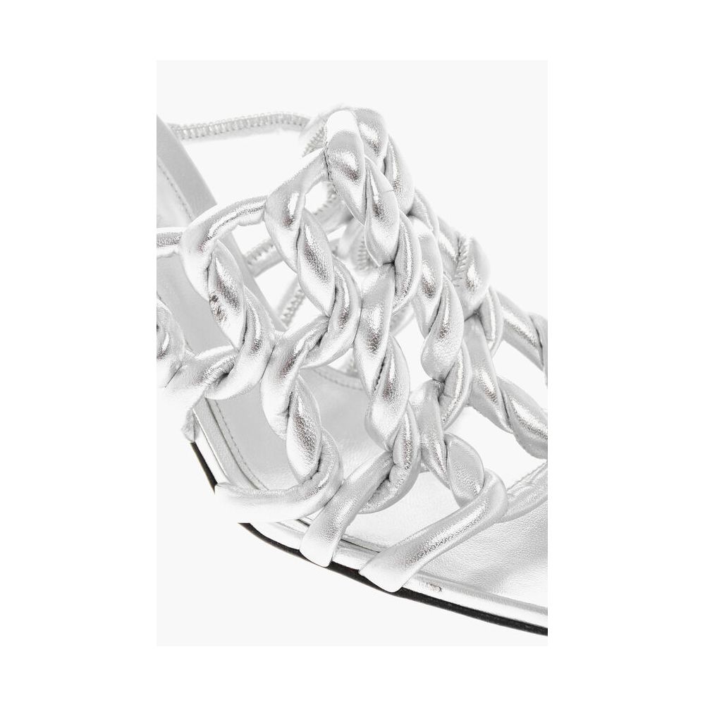 Bottega Veneta Silver Leather Women Sandal